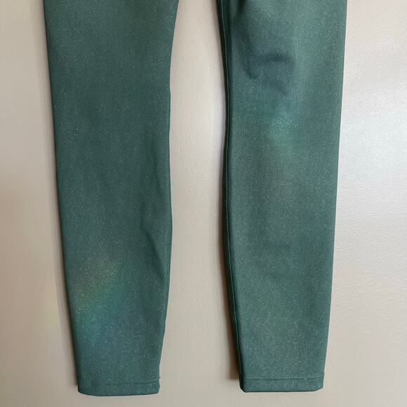 Carbon38 Shine Powder 7/8 Leggings Evergreen Size XS High Waisted Shimmer Gym - Picture 15 of 16